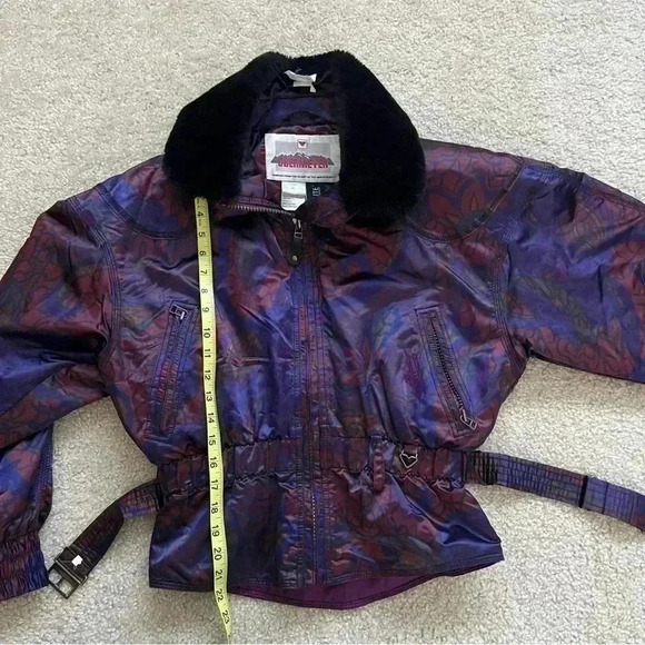 Obermeyer Vintage 90’s Thermolite Baroque Insulated Ski Jacket Coat Belted Sz 8 - Picture 8 of 16
